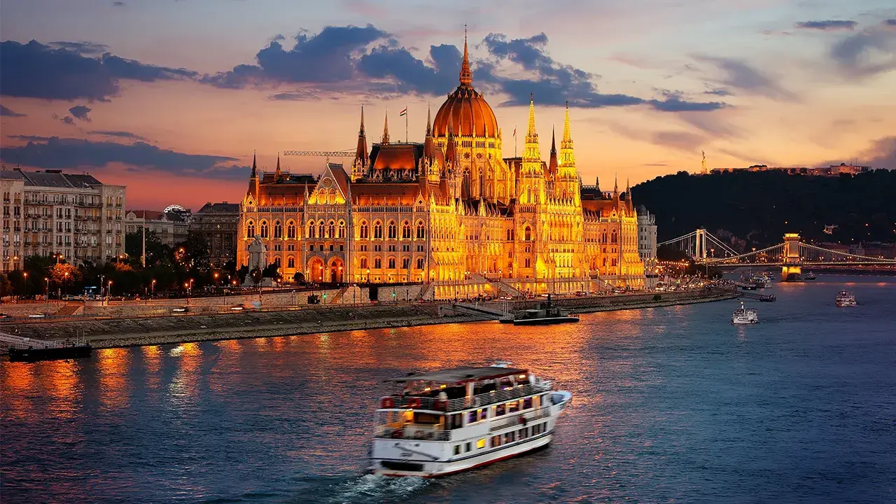 Danube River Cruise at Night