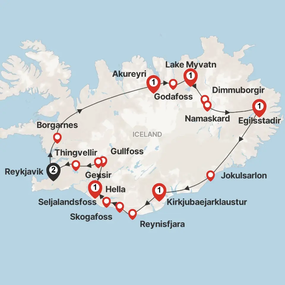 Trip map & itinerary