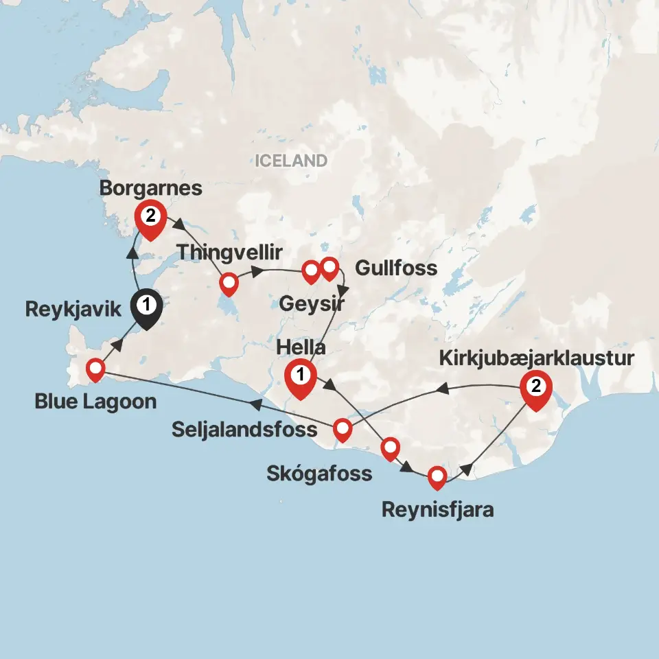 Trip map & itinerary