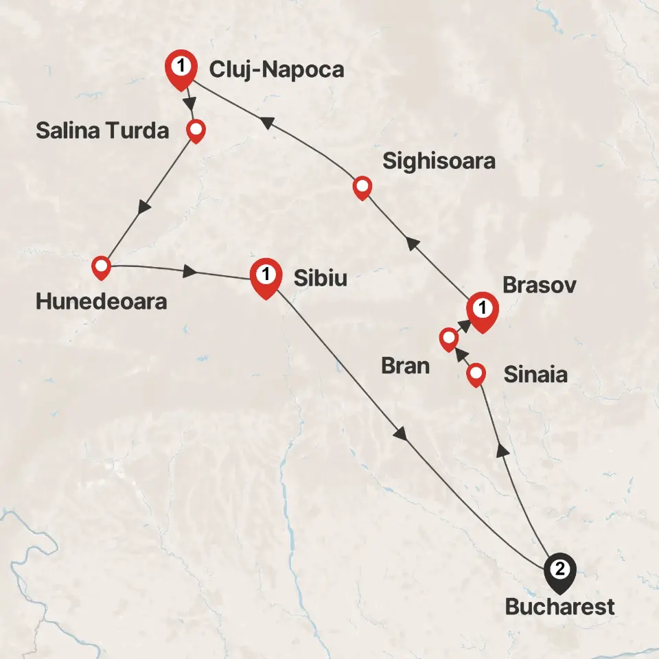 Trip map & itinerary
