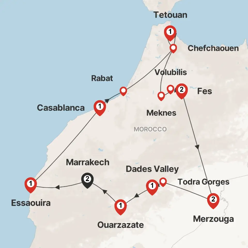 Trip map & itinerary