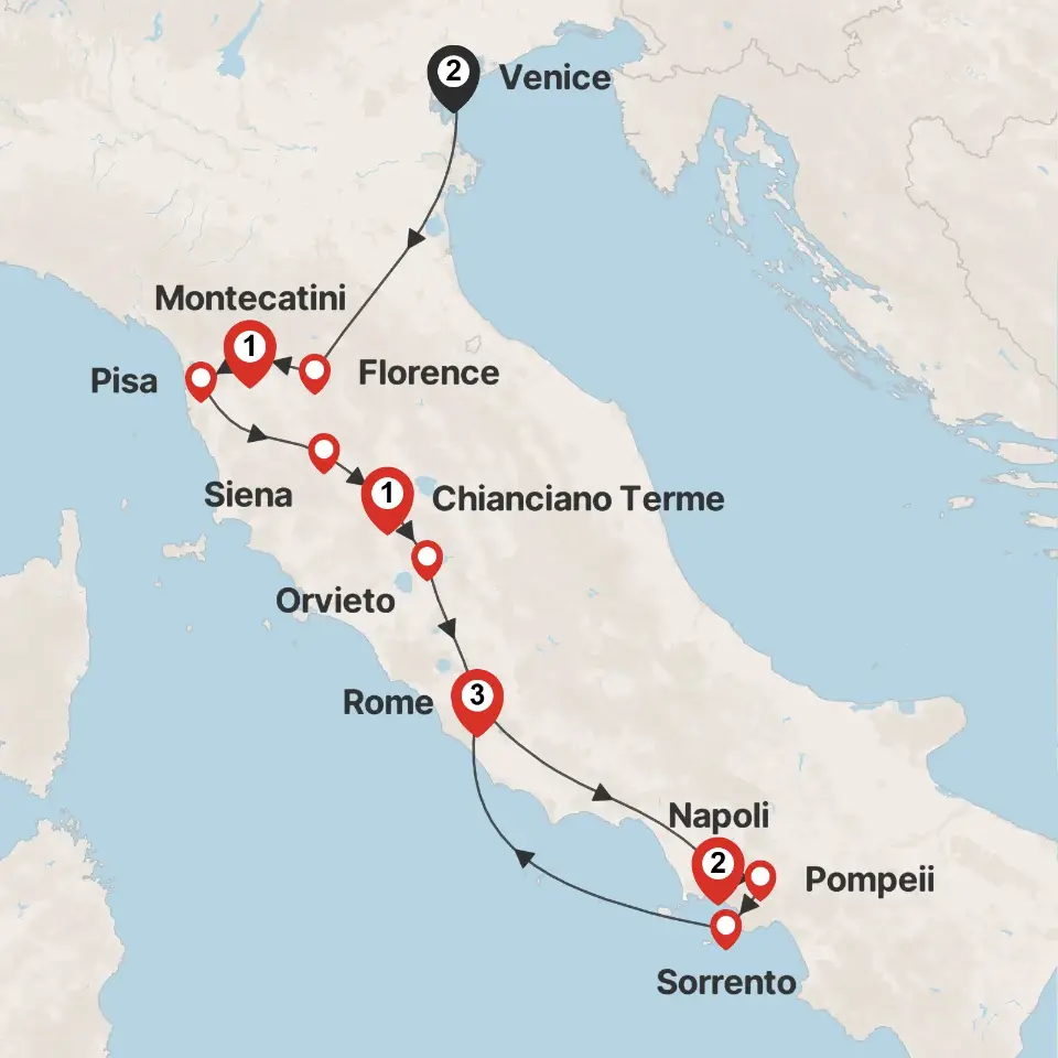 Trip map & itinerary