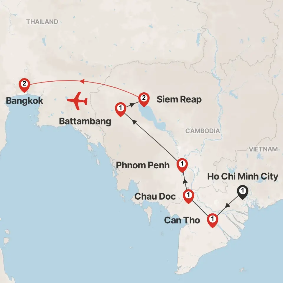 Trip map & itinerary