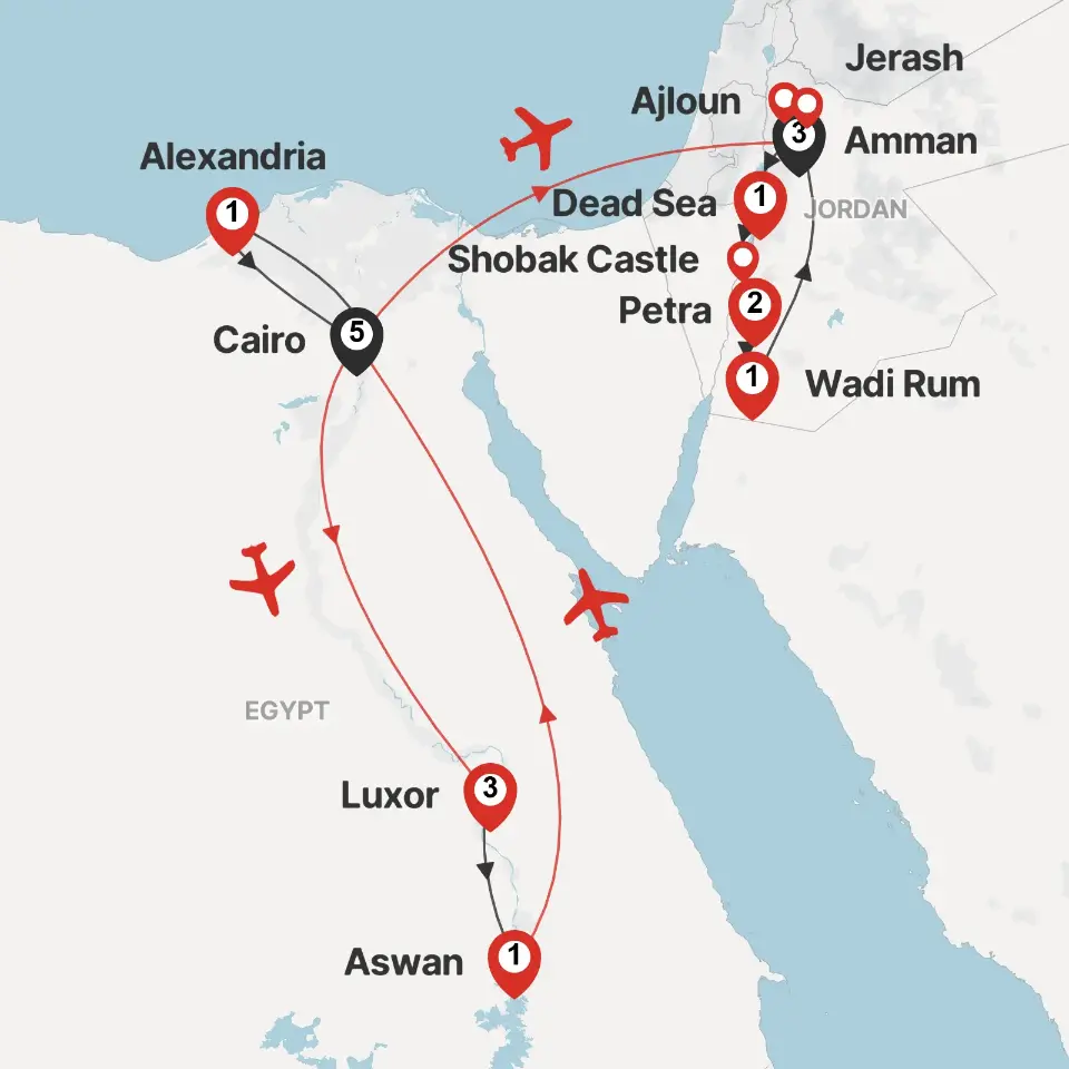 Trip map & itinerary