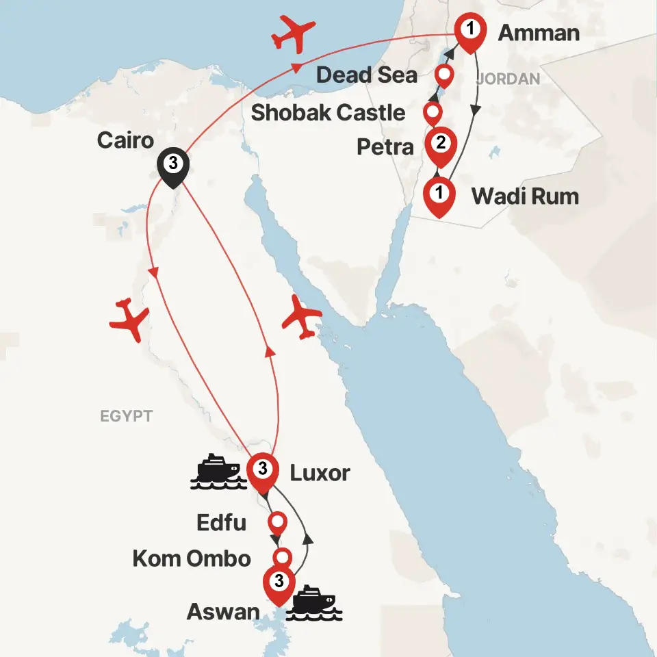 Trip map & itinerary