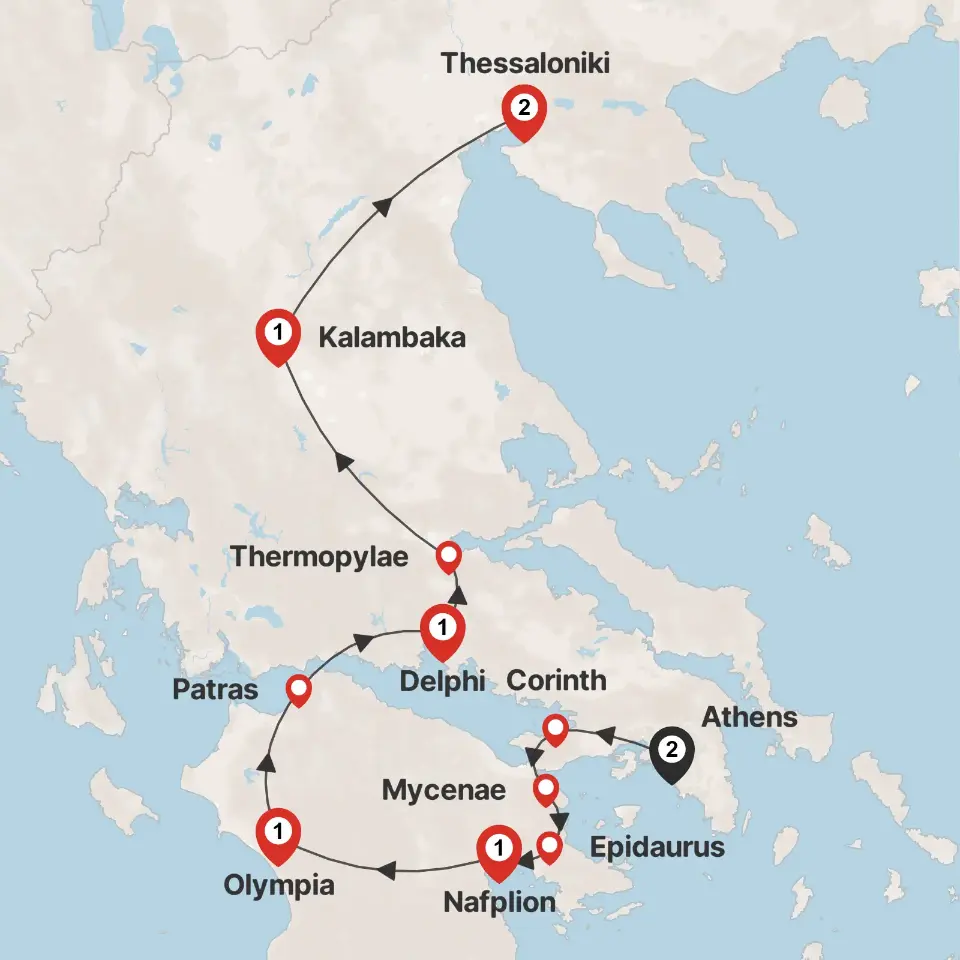 Trip map & itinerary