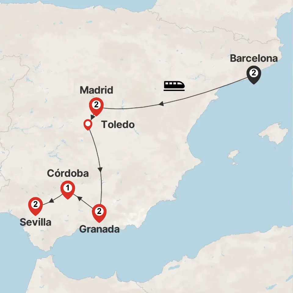 Trip map & itinerary