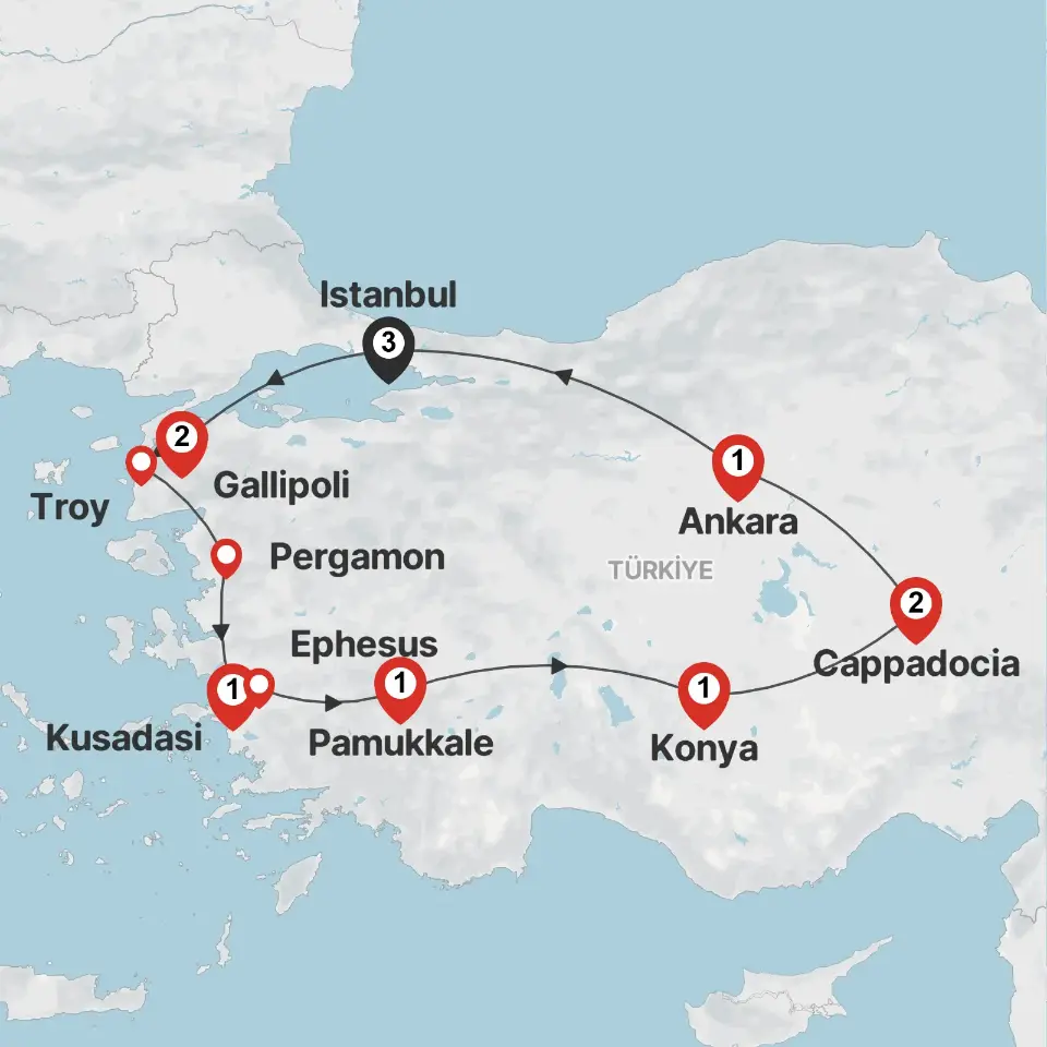 Trip map & itinerary