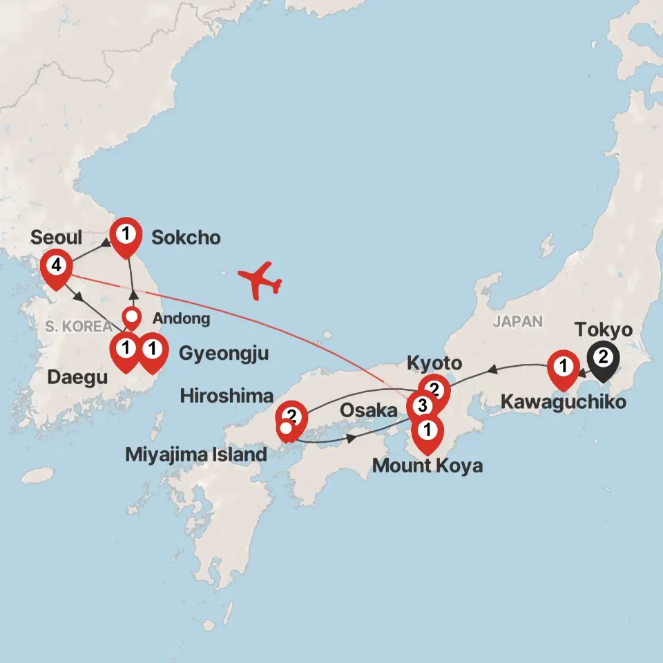 Trip map & itinerary