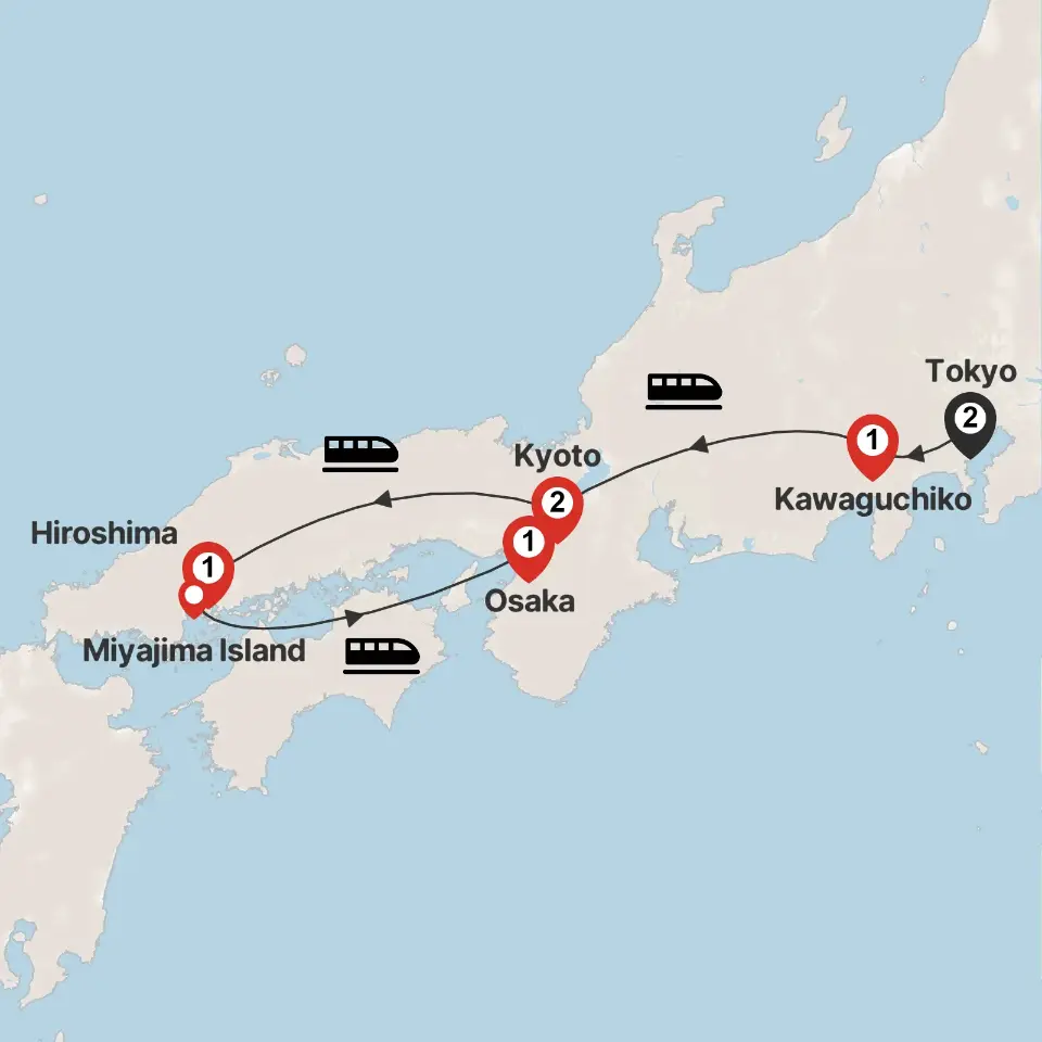 Trip map & itinerary