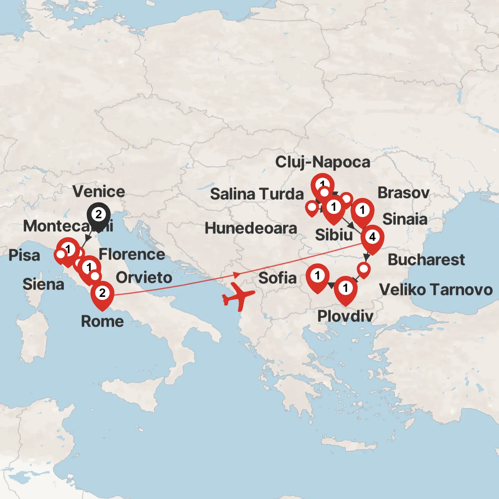Treasures of Italy & Transylvania