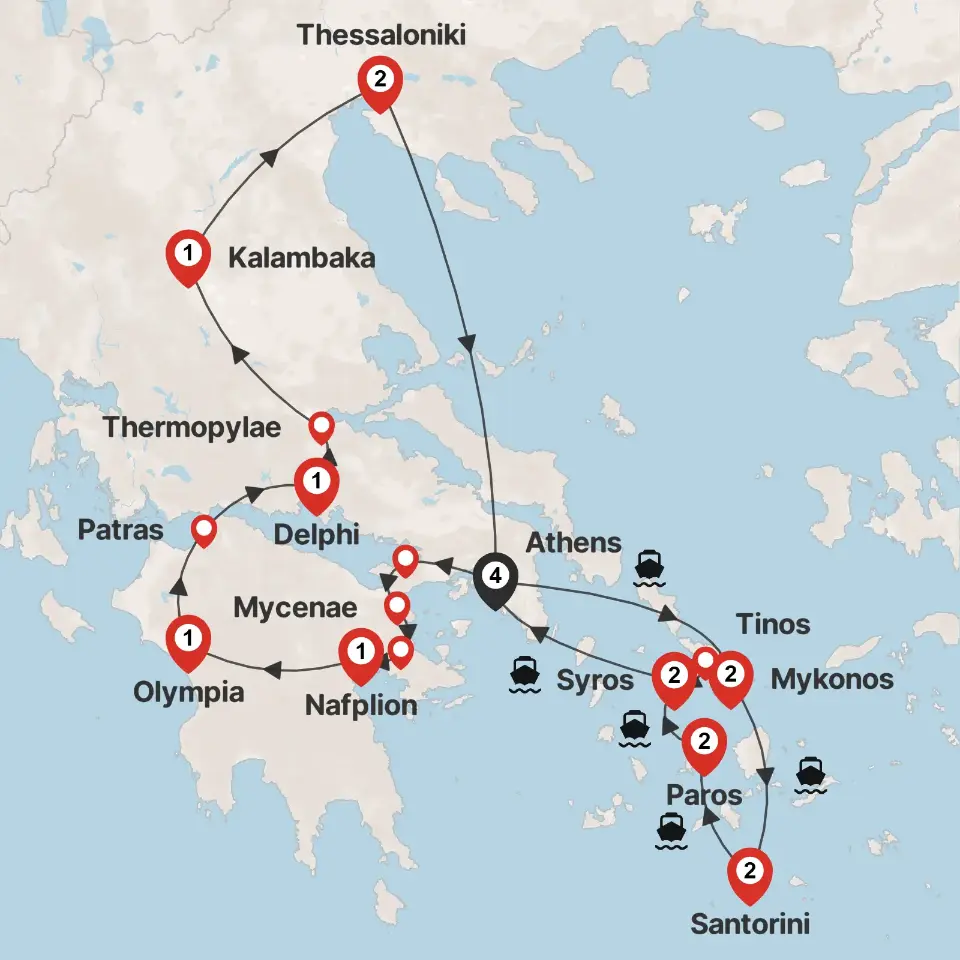 Trip map & itinerary