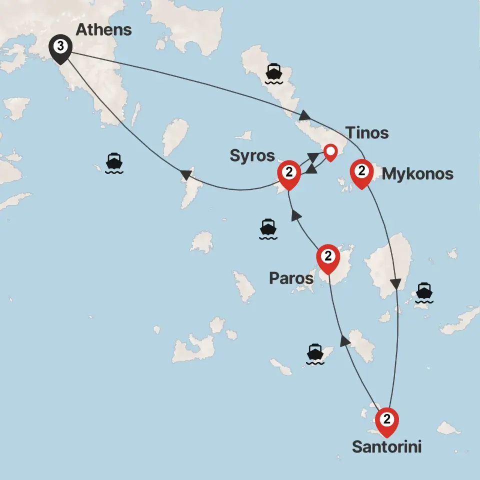 Trip map & itinerary