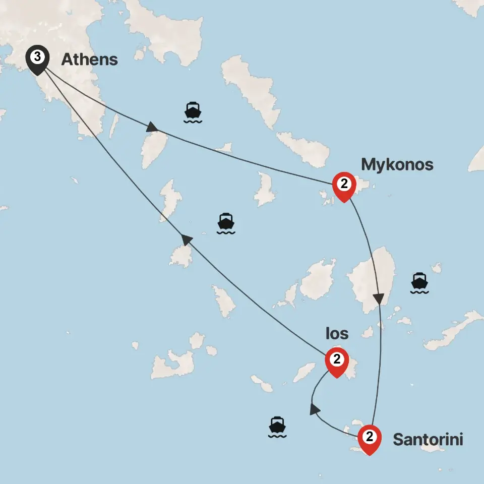 Trip map & itinerary