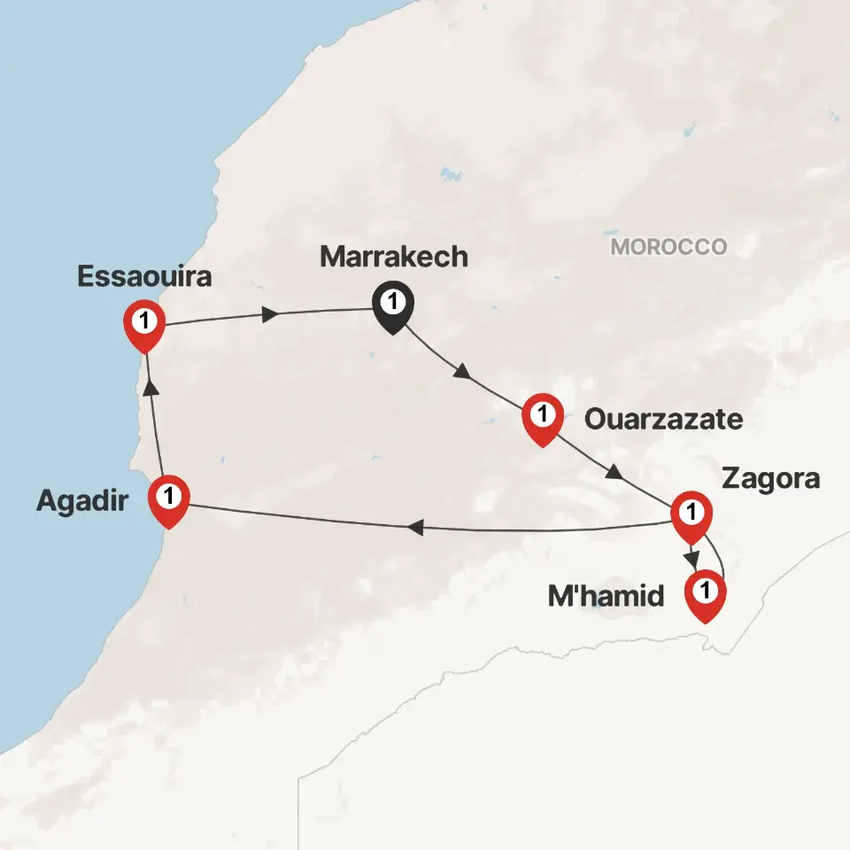 Trip map & itinerary