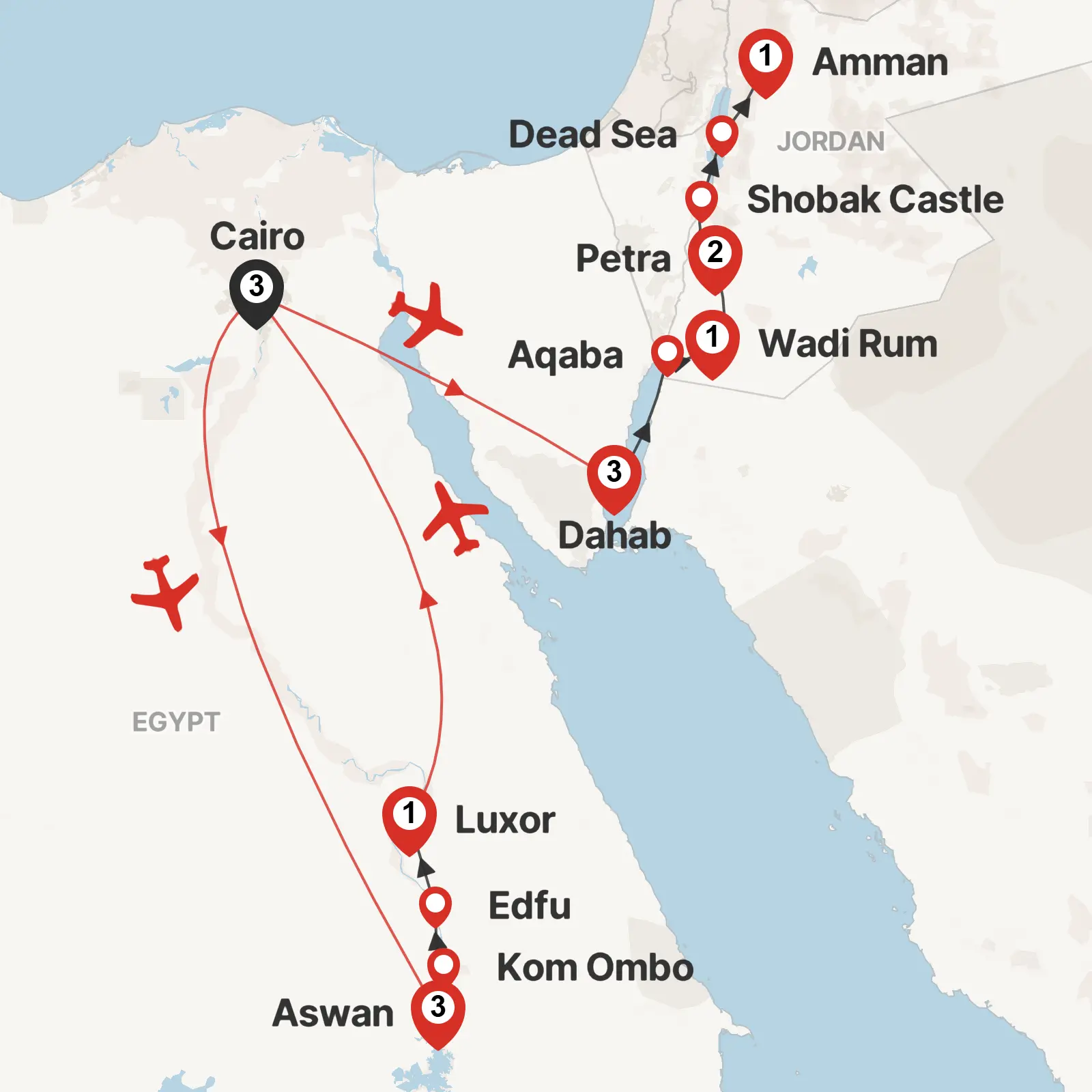 Egypt & Jordan Discovered By Land