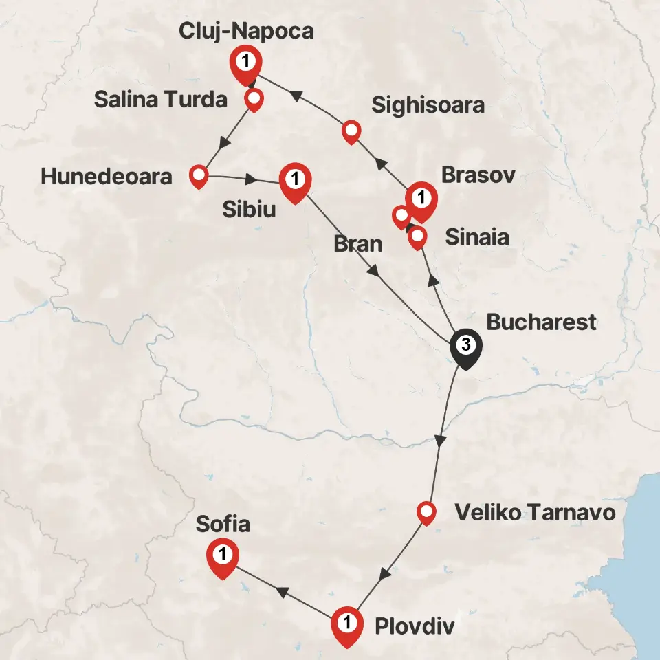 Trip map & itinerary