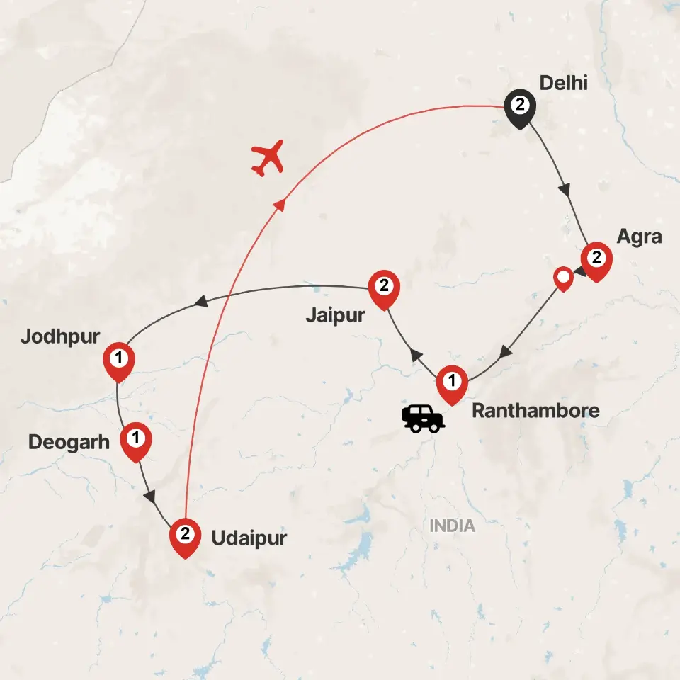 Trip map & itinerary
