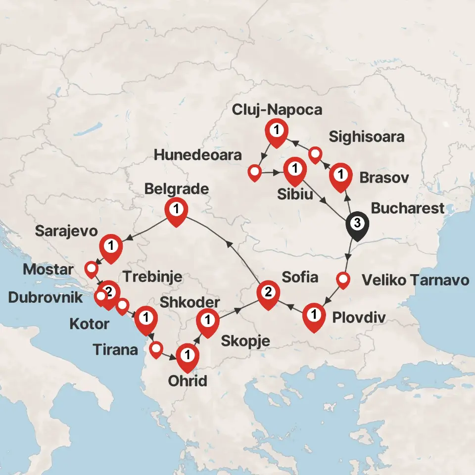 Trip map & itinerary