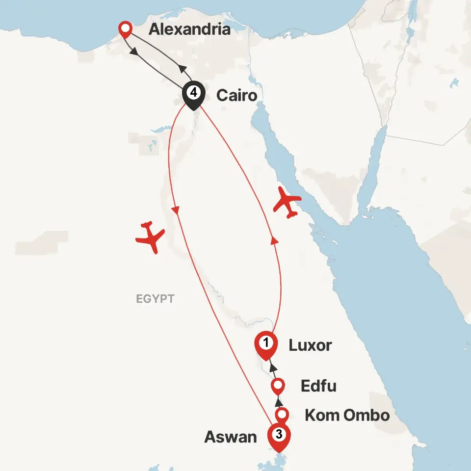 Trip map & itinerary