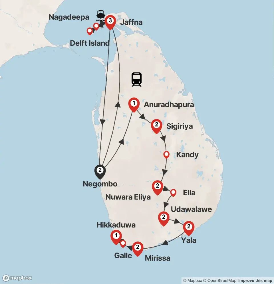 Trip map & itinerary