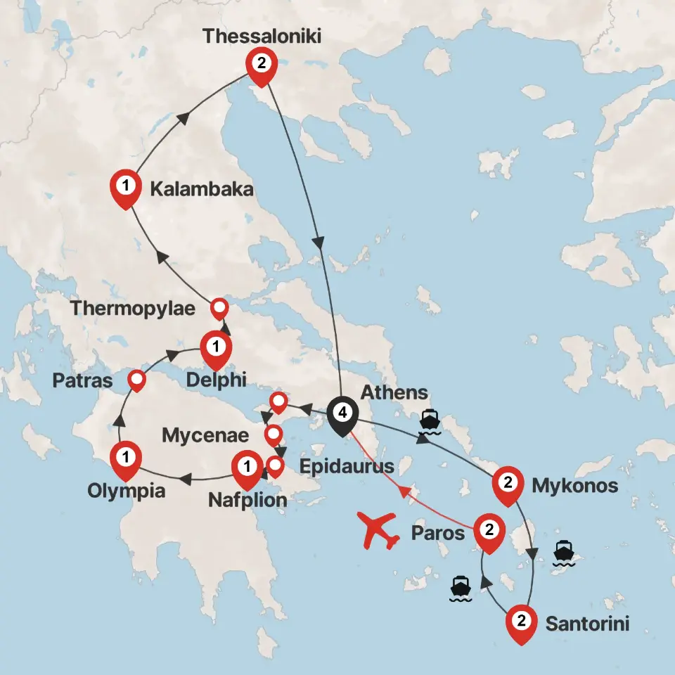 Trip map & itinerary