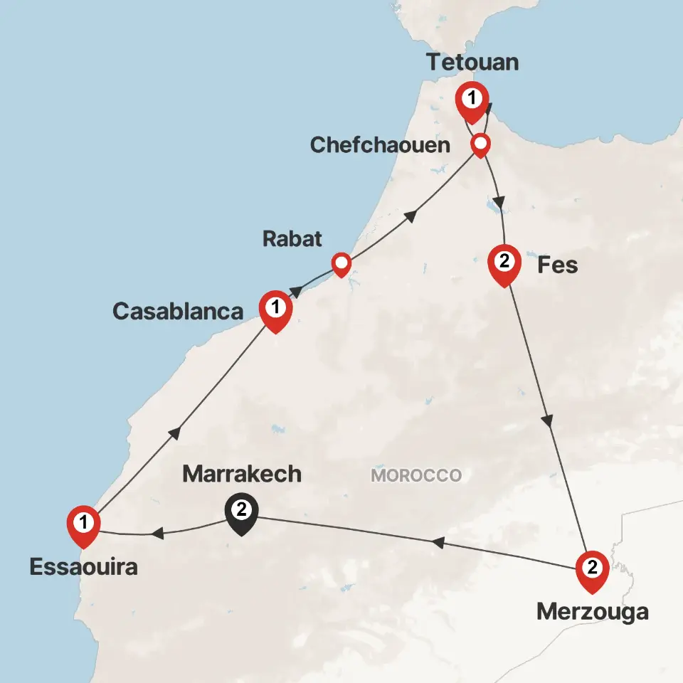 Trip map & itinerary