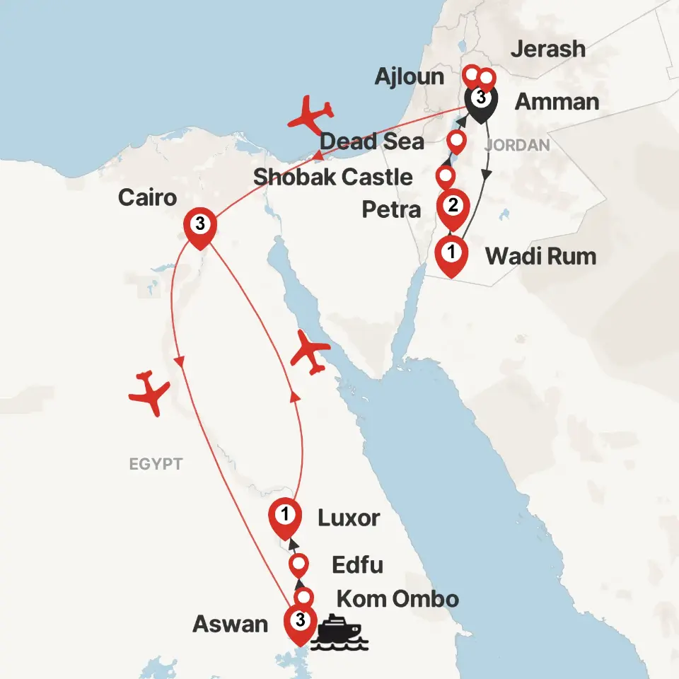 Trip map & itinerary