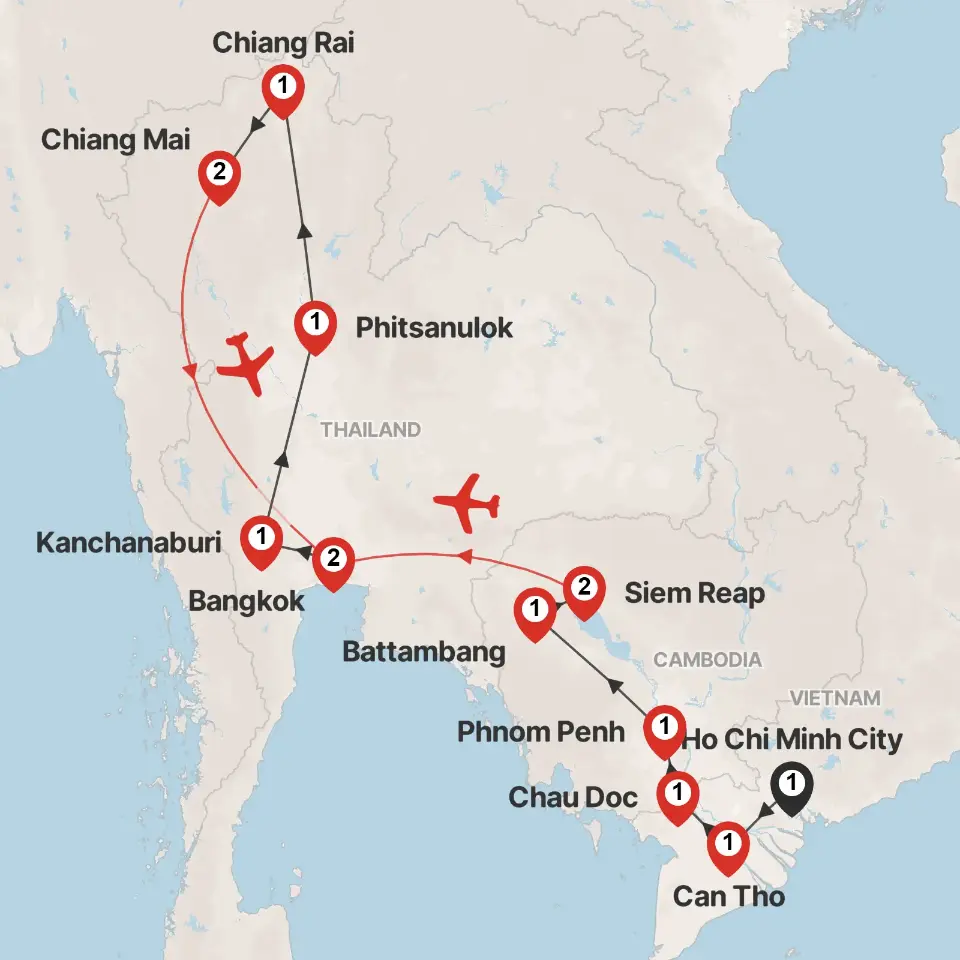 Trip map & itinerary