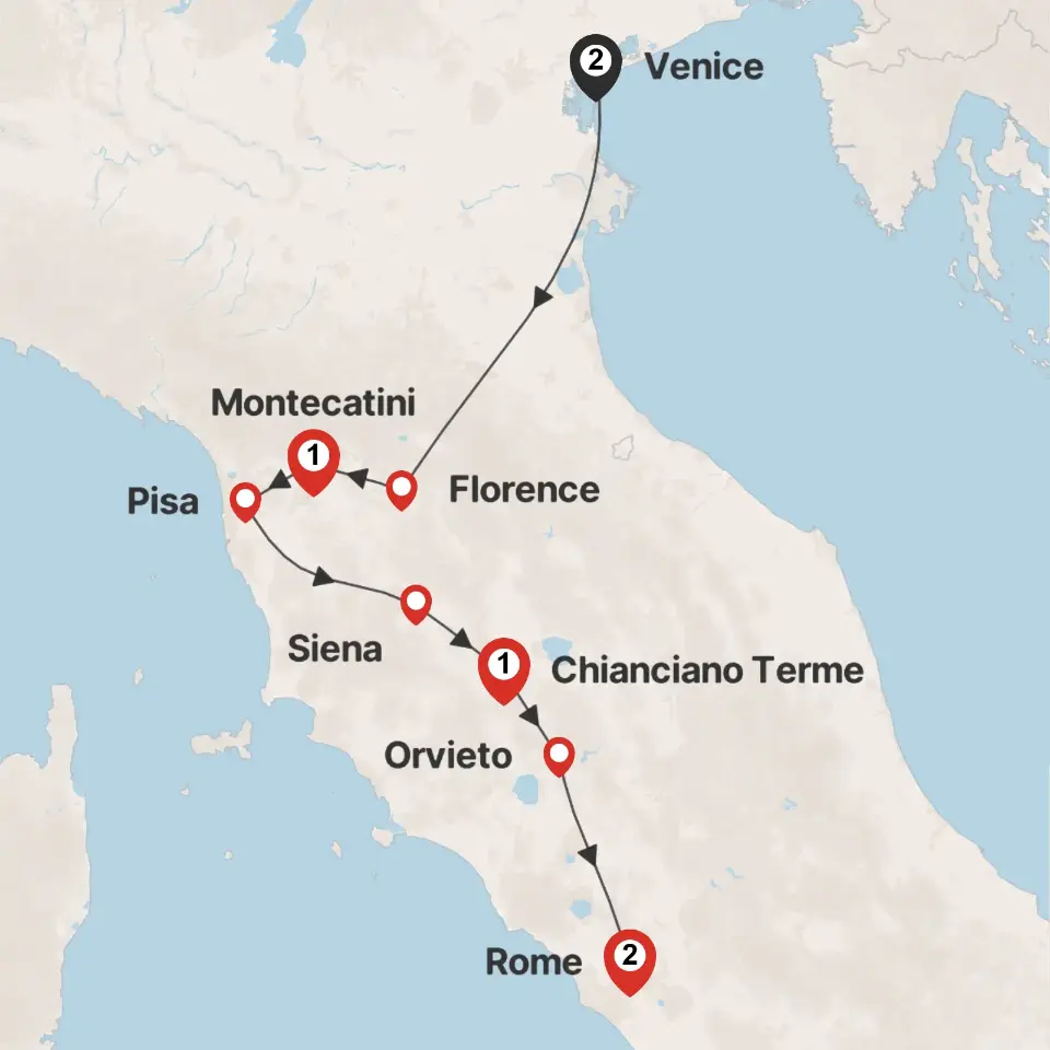 Trip map & itinerary