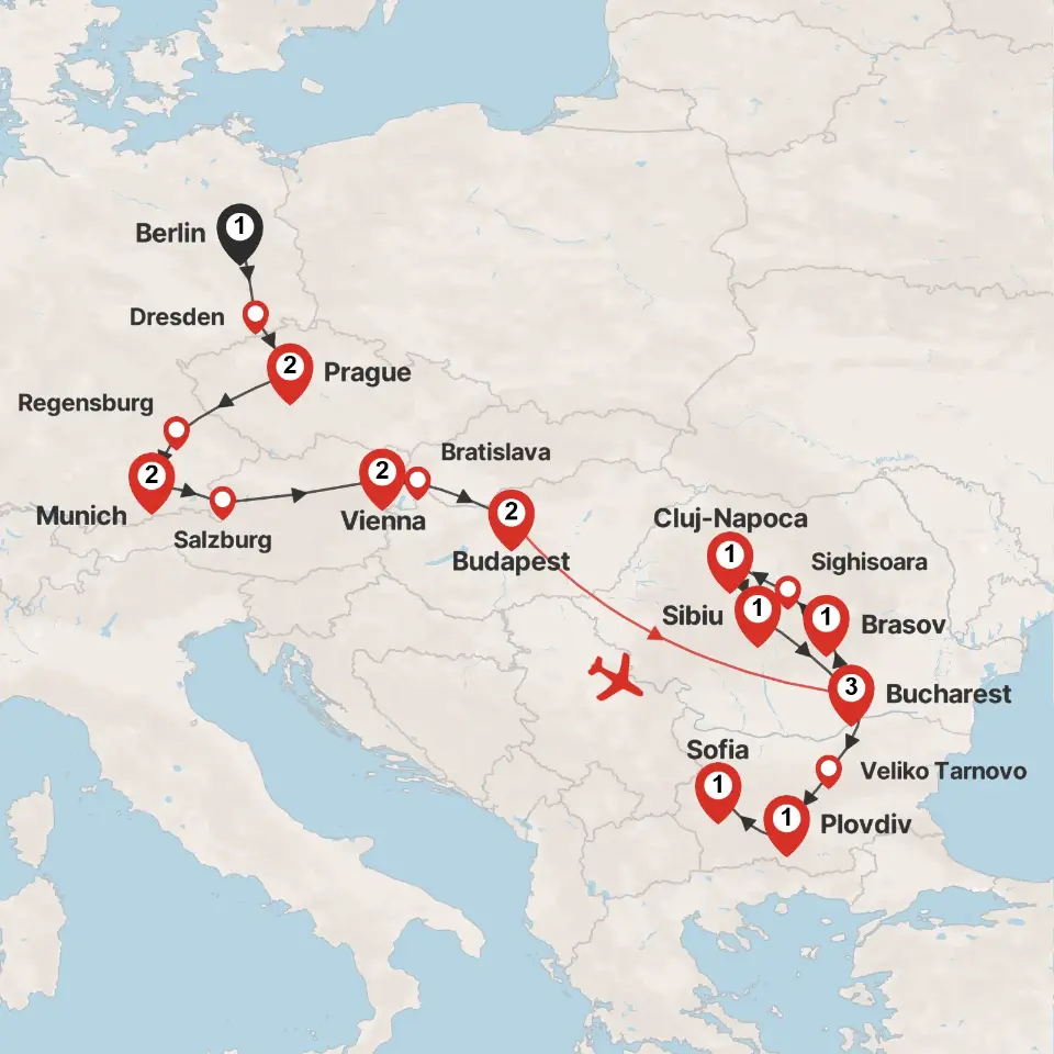 Trip map & itinerary