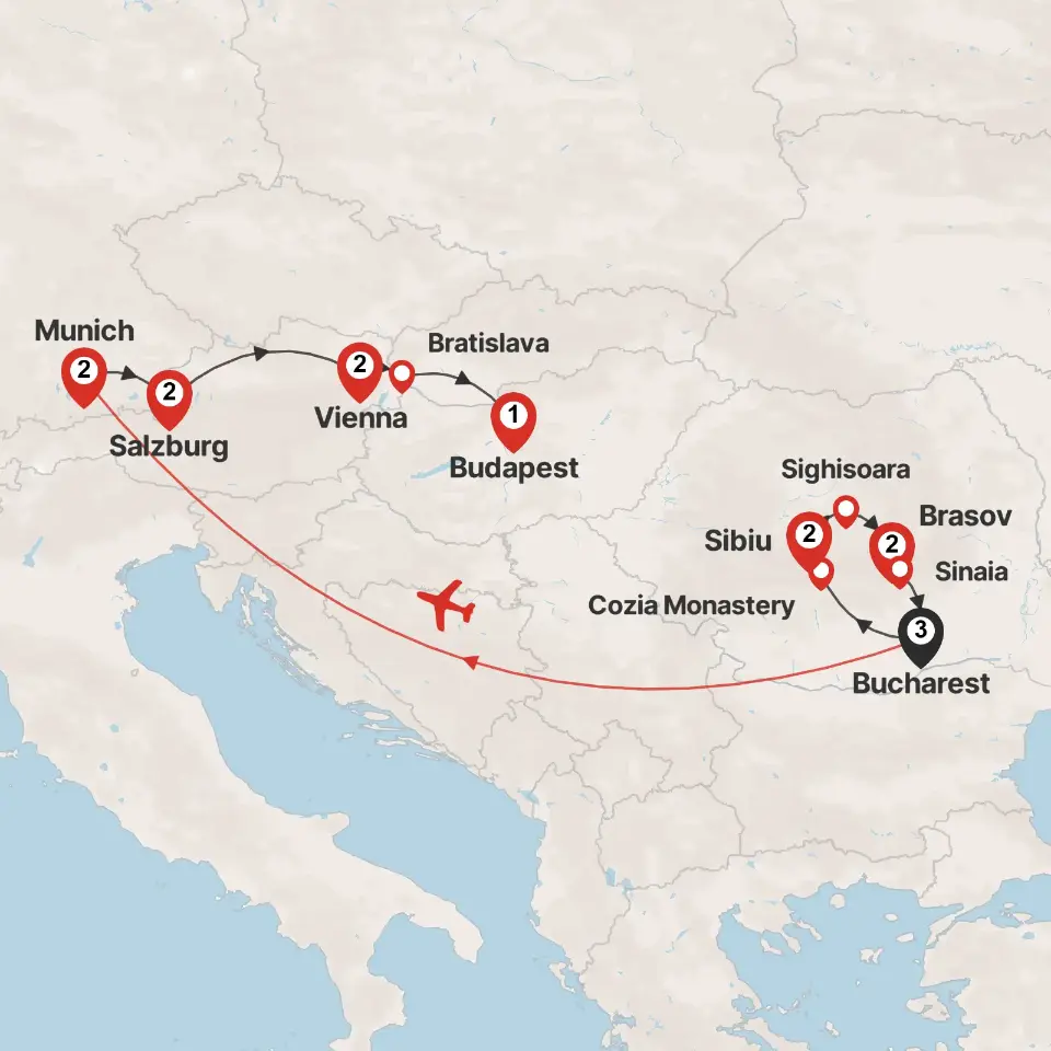 Trip map & itinerary