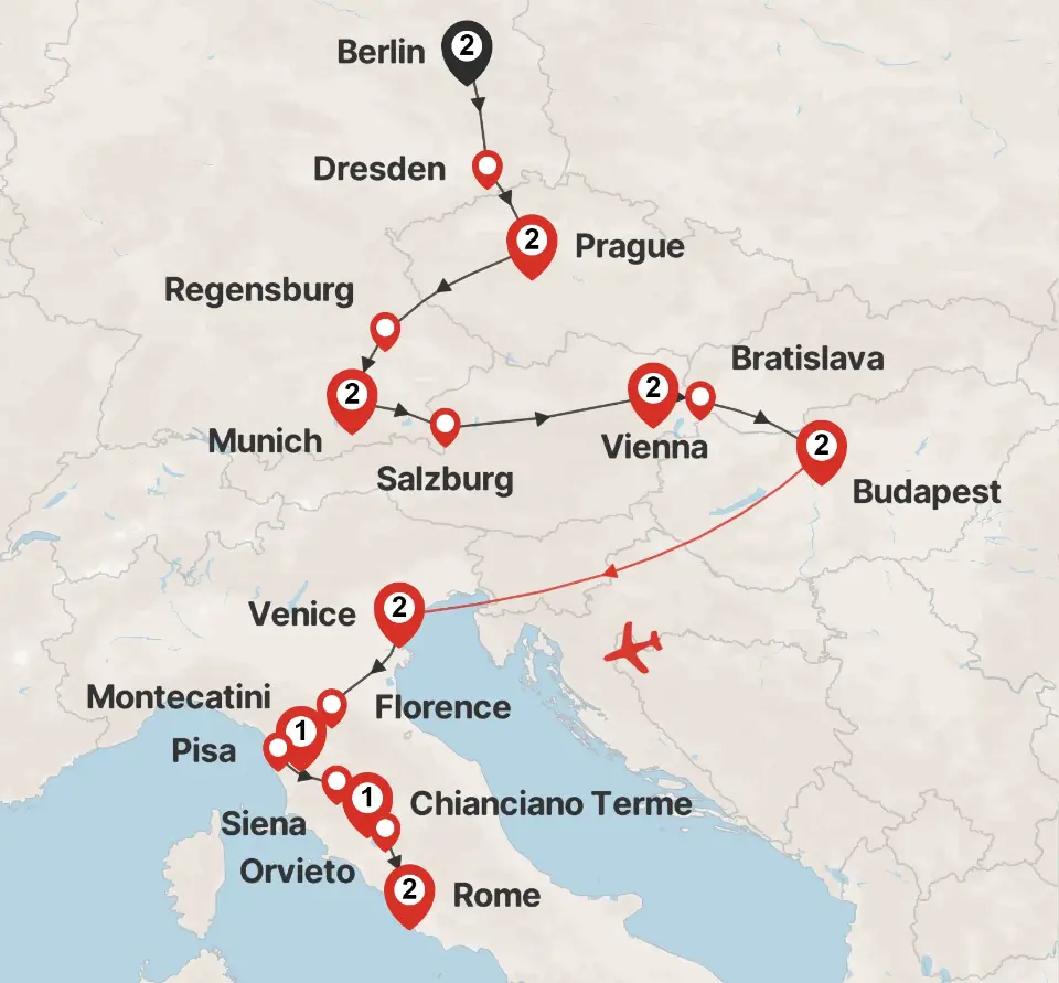 Trip map & itinerary