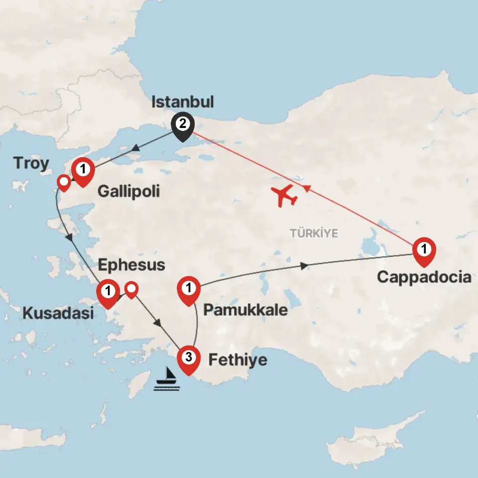 Trip map & itinerary