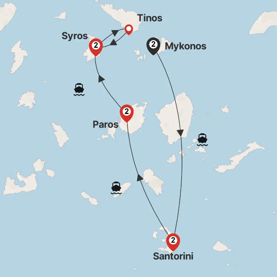 Trip map & itinerary