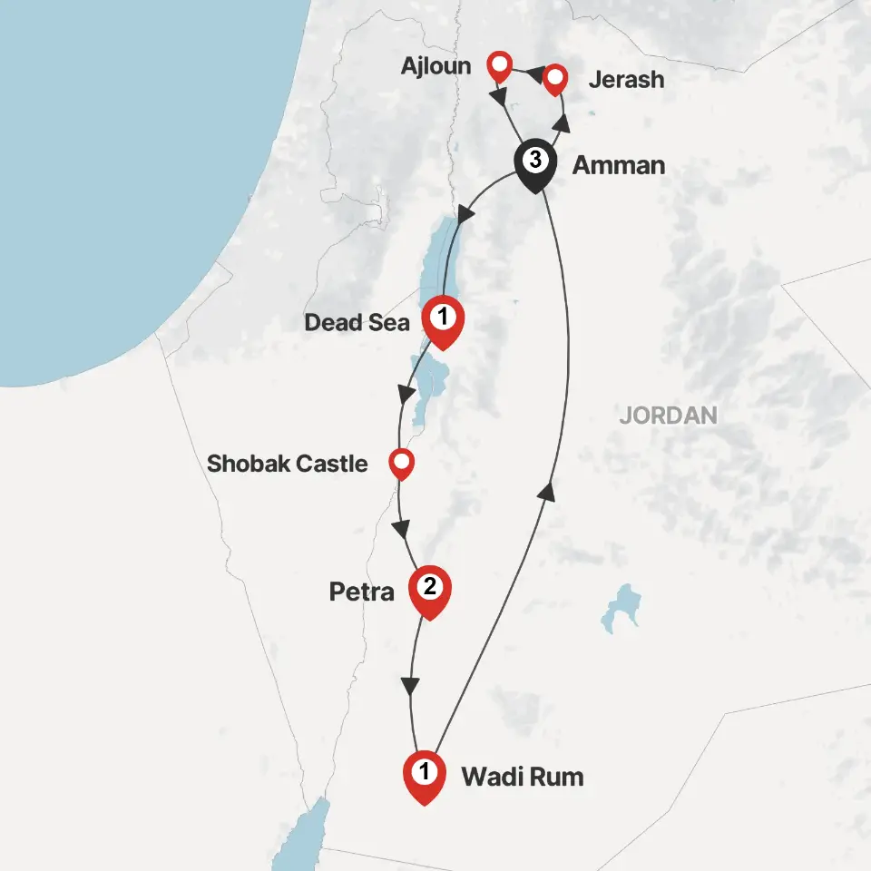Trip map & itinerary