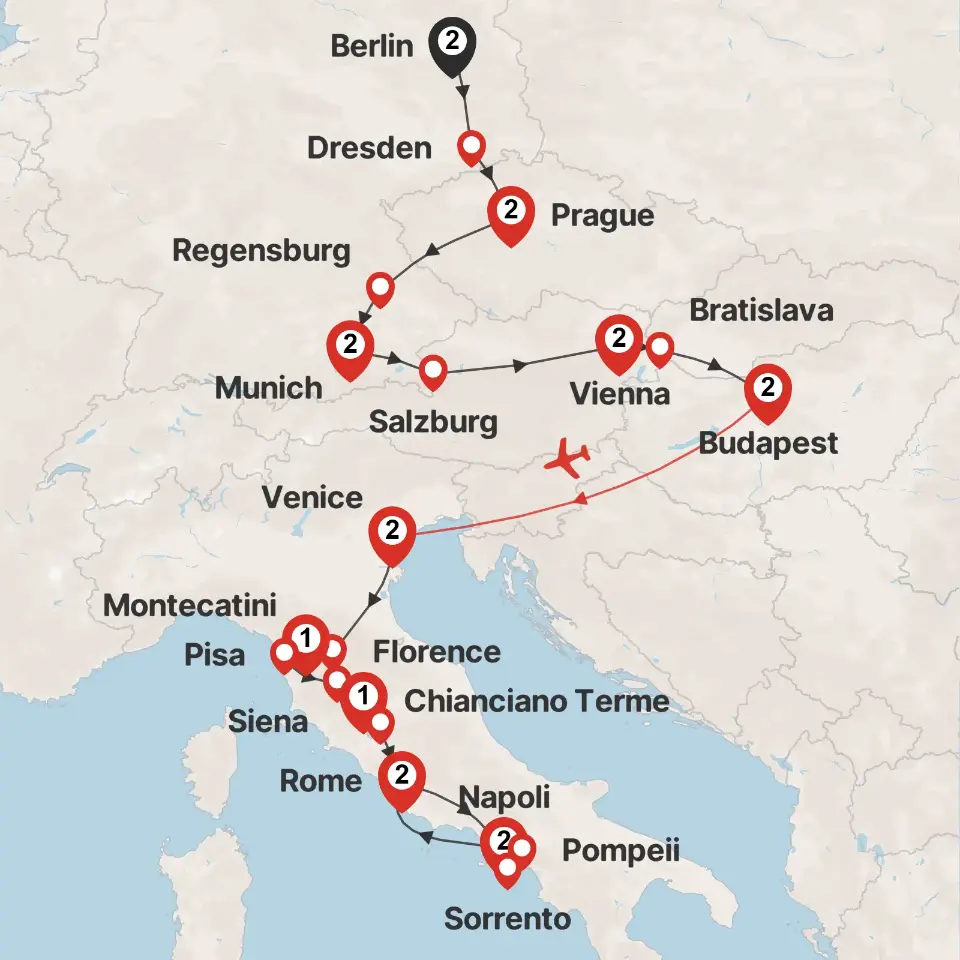 Trip map & itinerary