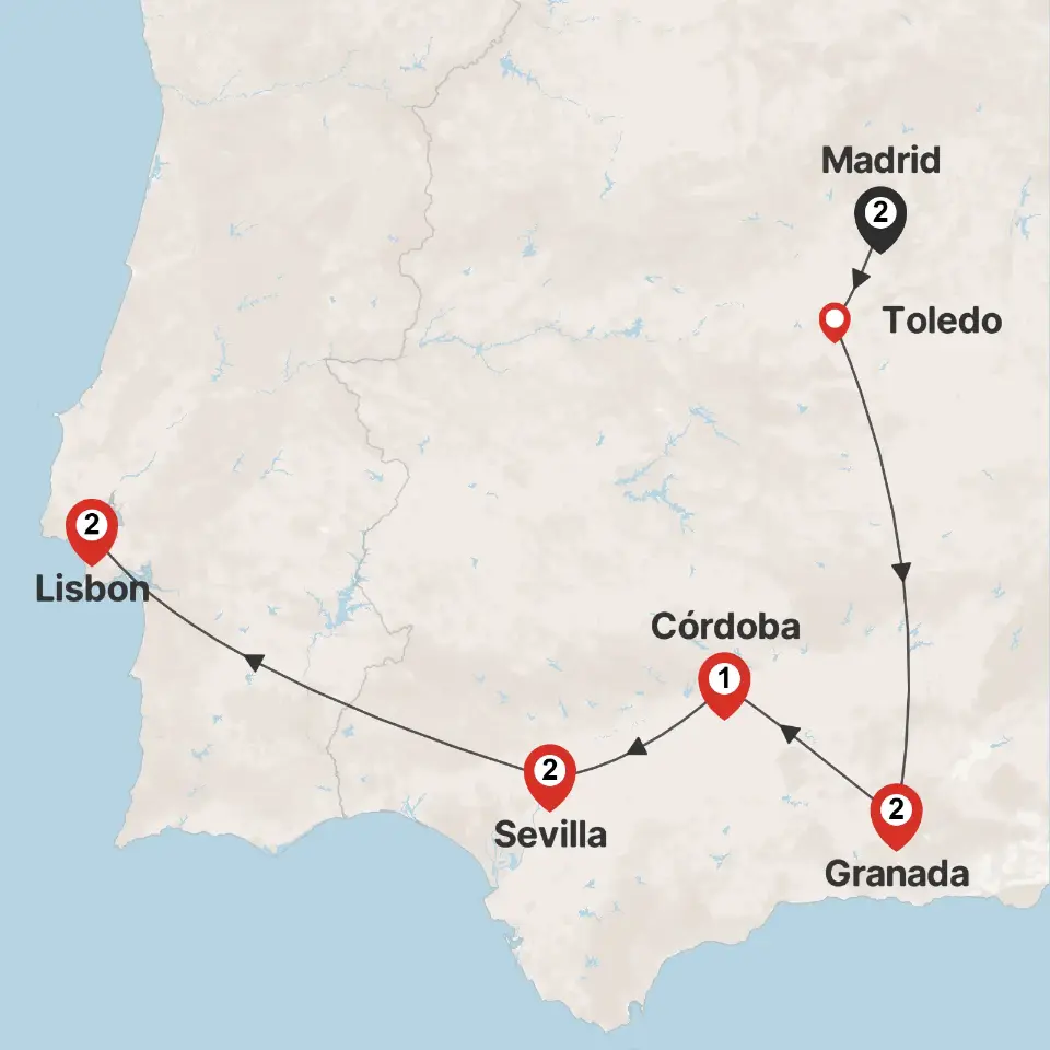Trip map & itinerary