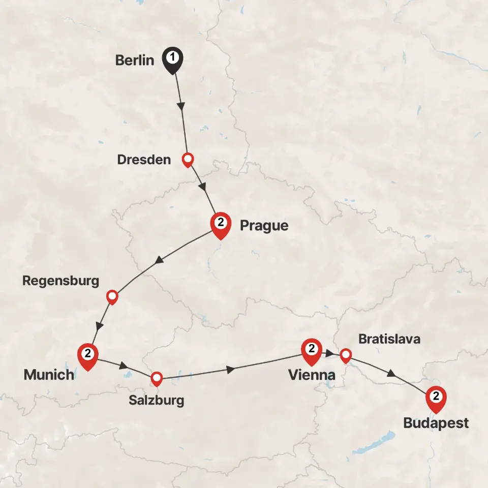 Trip map & itinerary