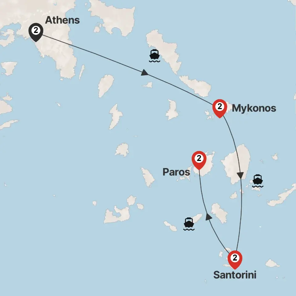 Trip map & itinerary
