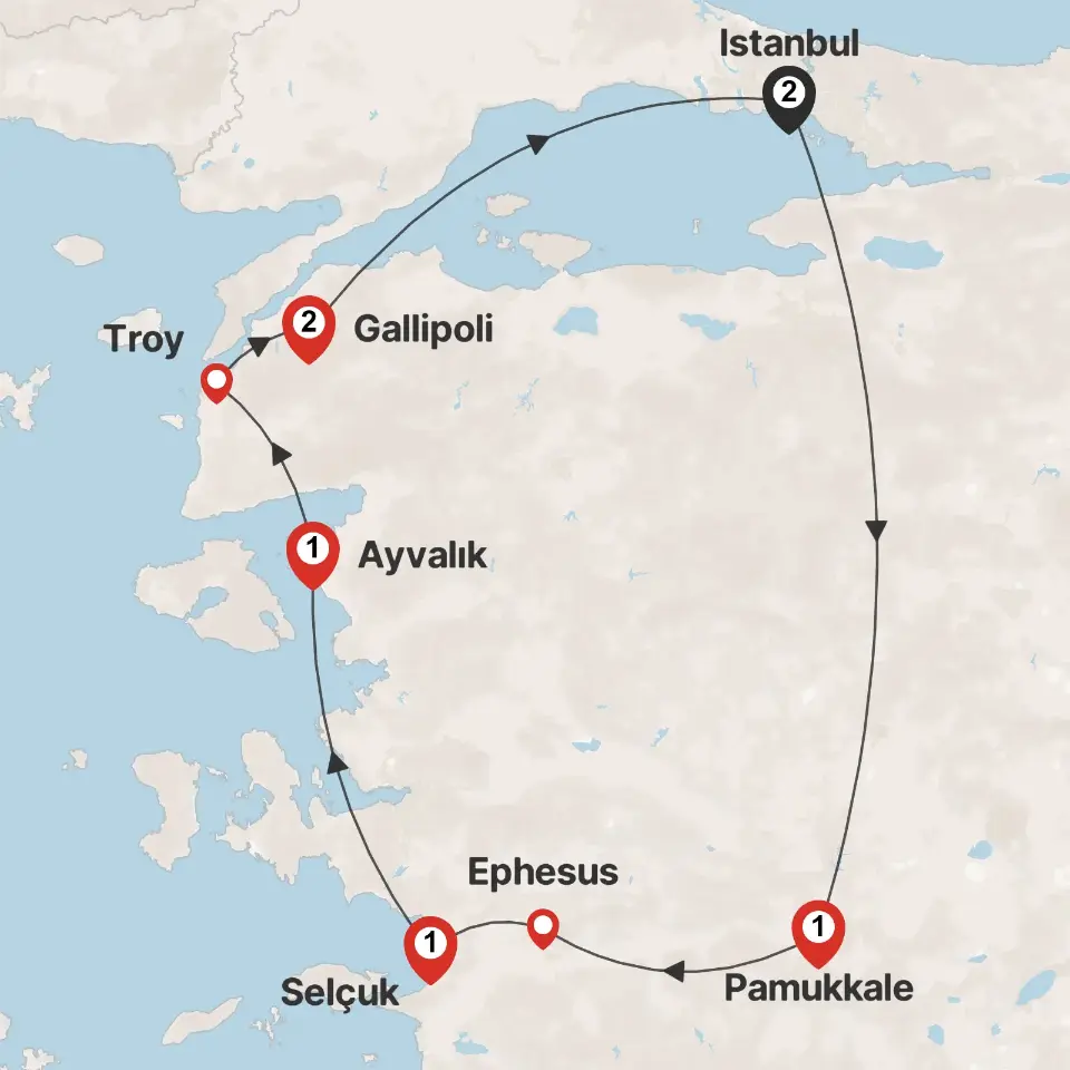 Trip map & itinerary