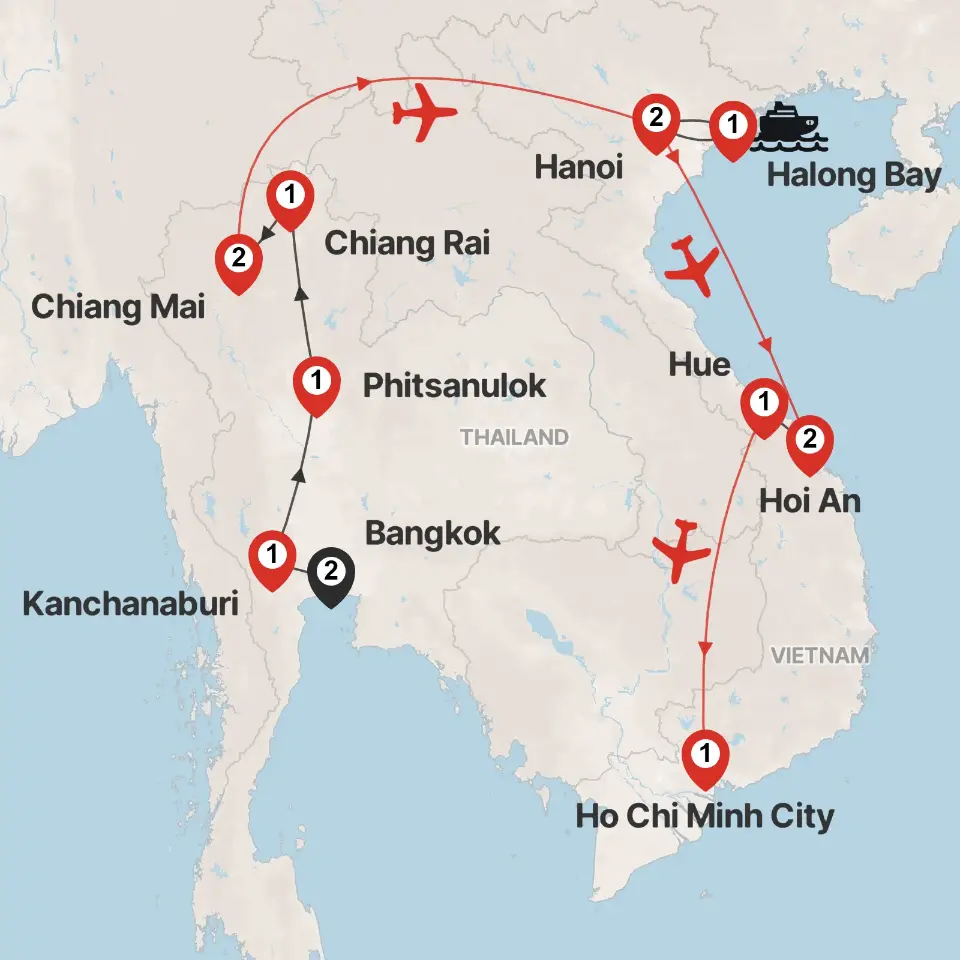 Trip map & itinerary