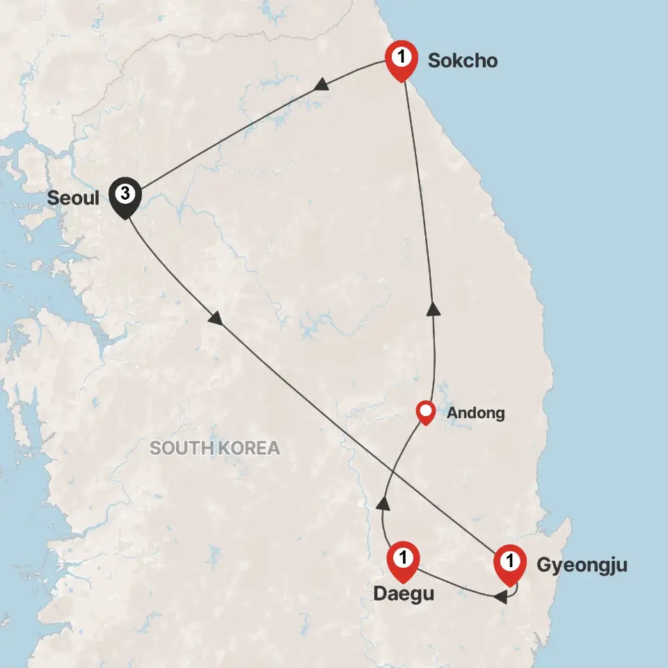 Trip map & itinerary