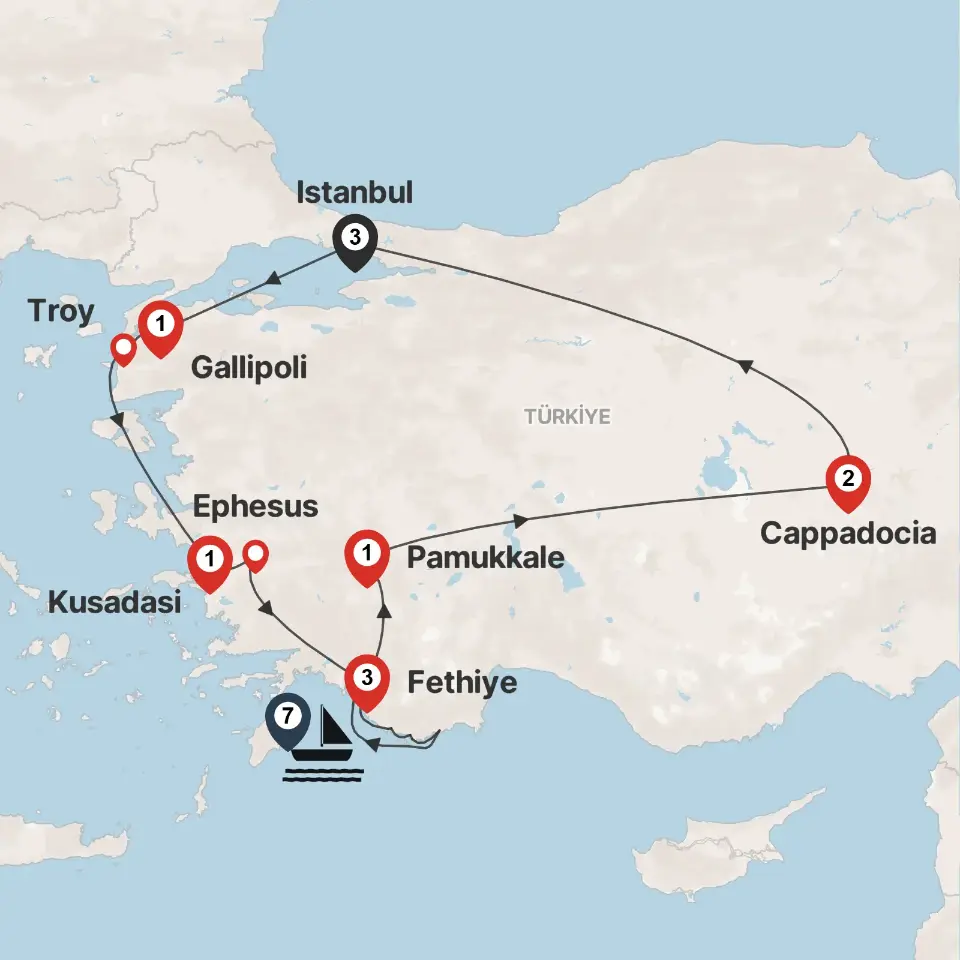 Trip map & itinerary