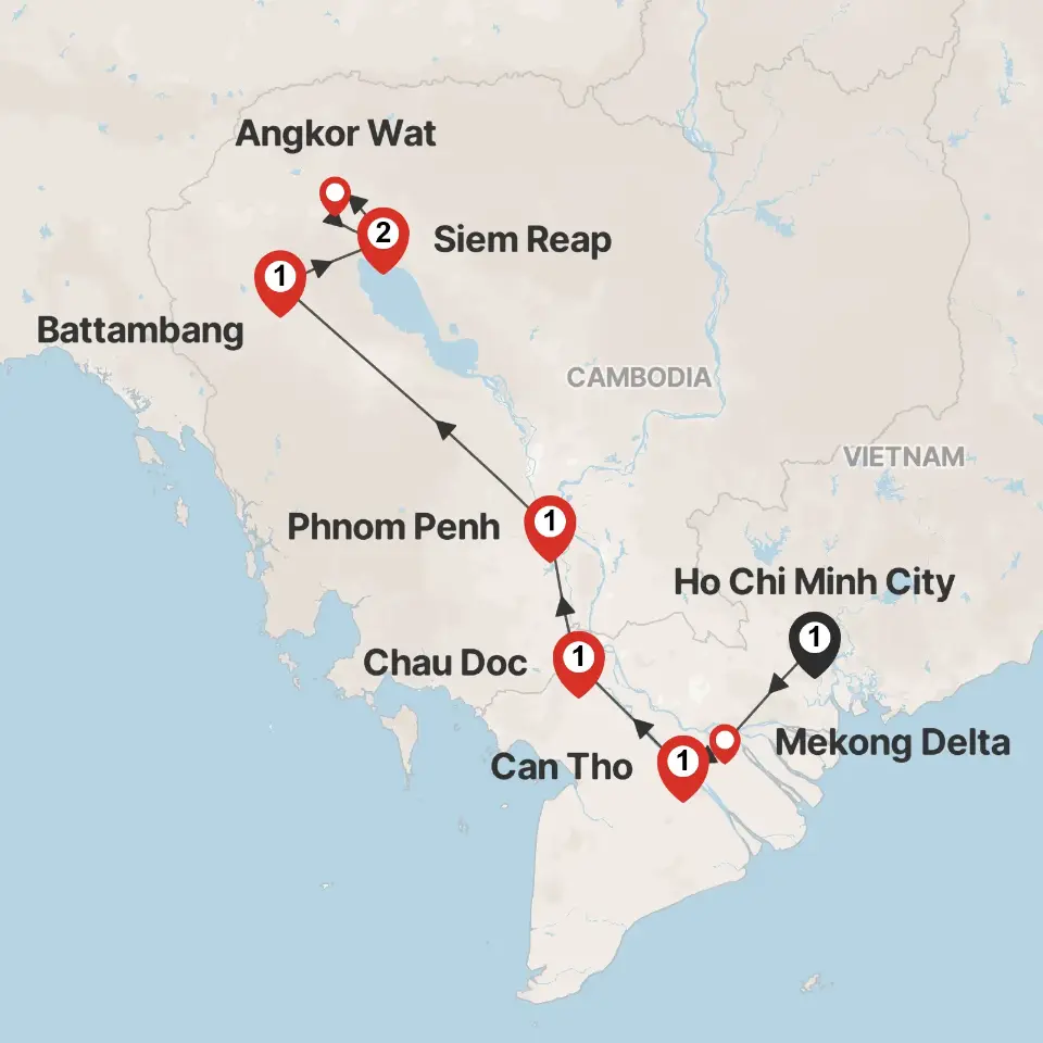 Trip map & itinerary