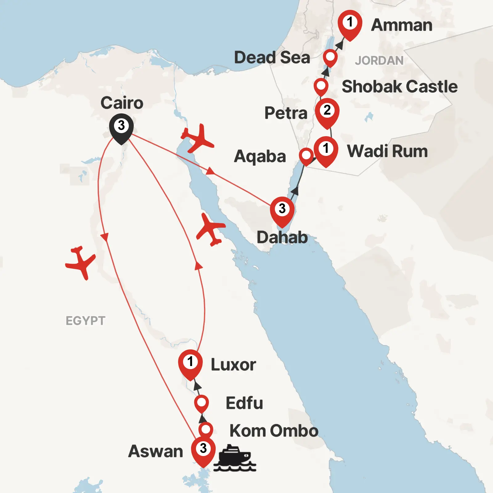 Egypt & Jordan Discovered By Nile Cruise