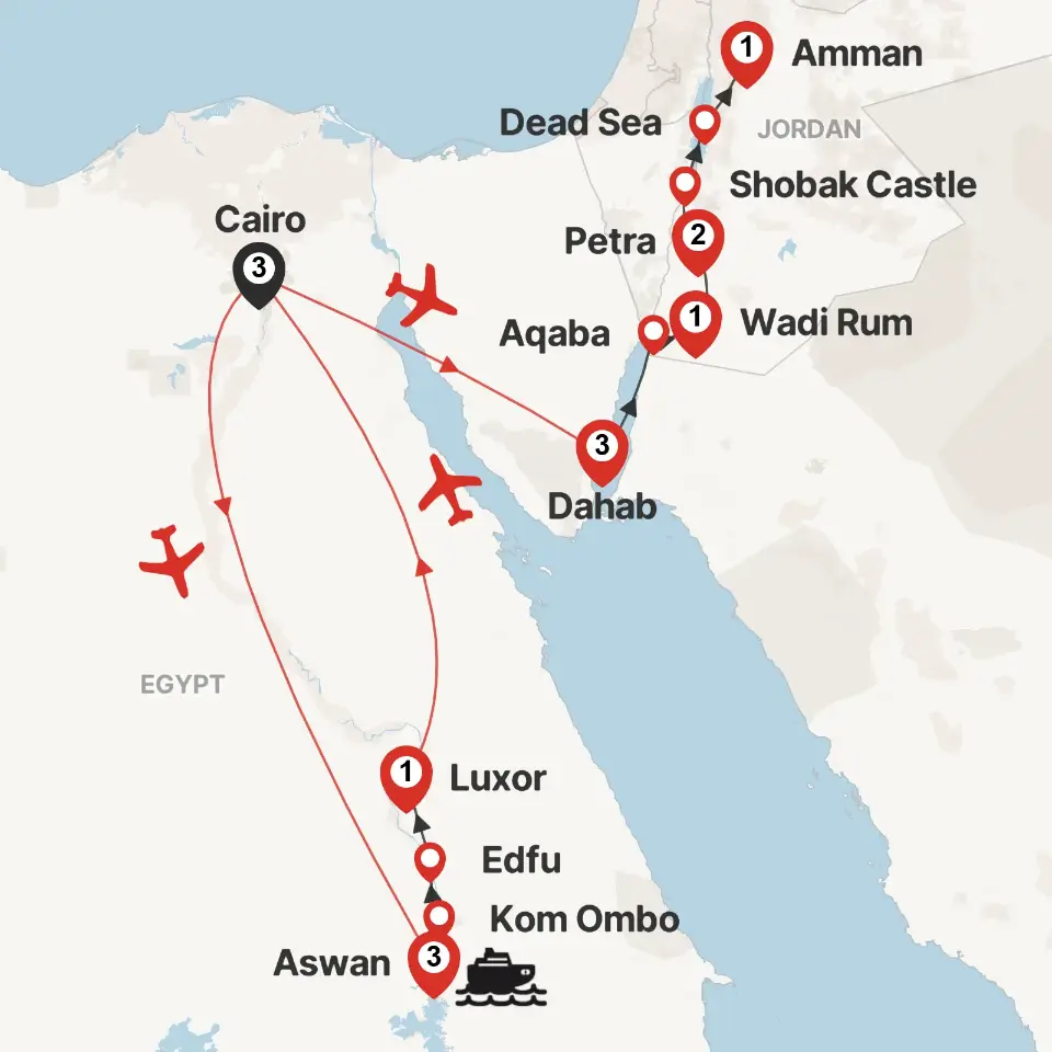 Trip map & itinerary