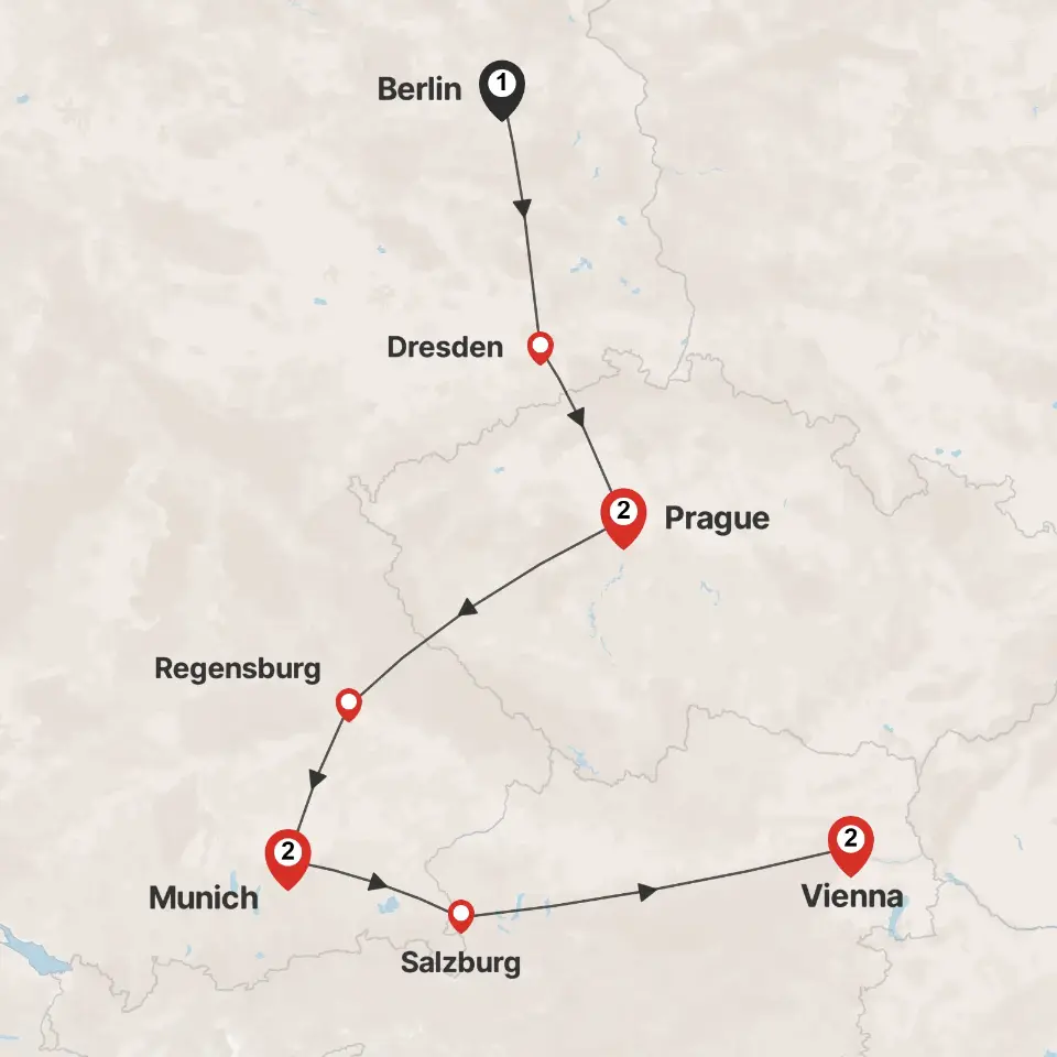 Trip map & itinerary
