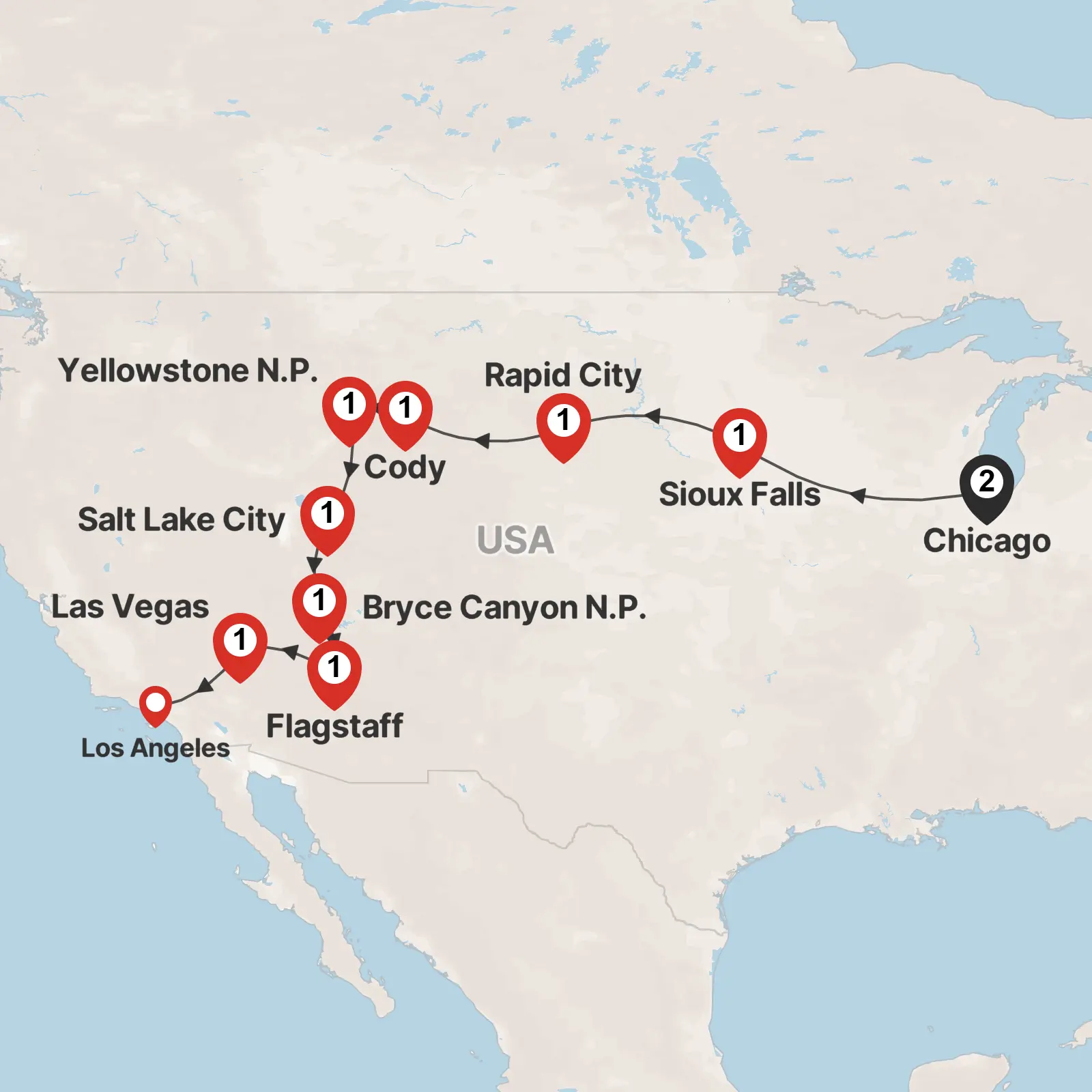 Chicago to LA