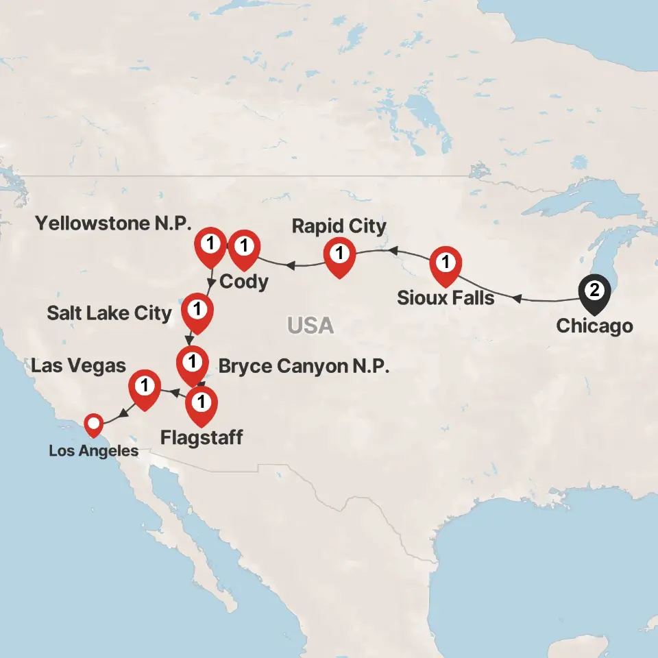 Trip map & itinerary
